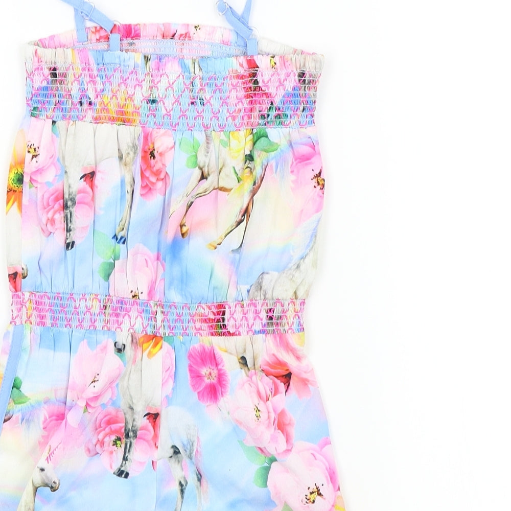 Monsoon Girls Multicoloured Floral  Jumpsuit One-Piece Size 4 Years