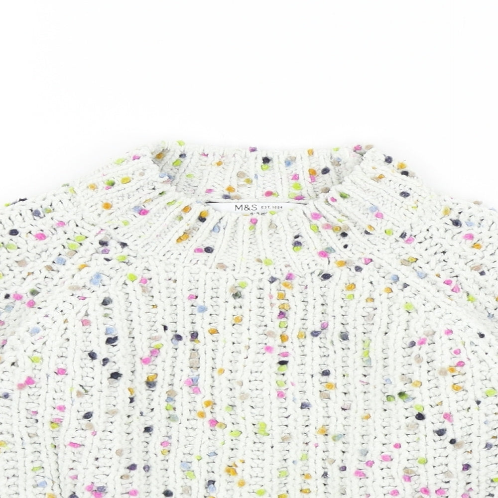 M&S Girls Multicoloured   Pullover Jumper Size 4 Years