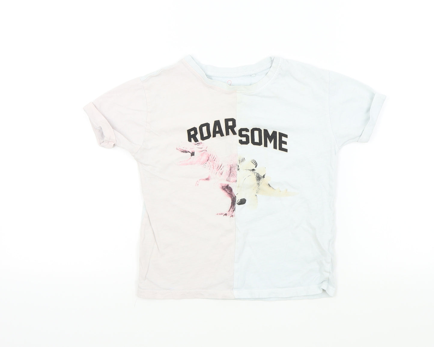 NEXT Girls Blue   Basic T-Shirt Size 4 Years  - dinasour