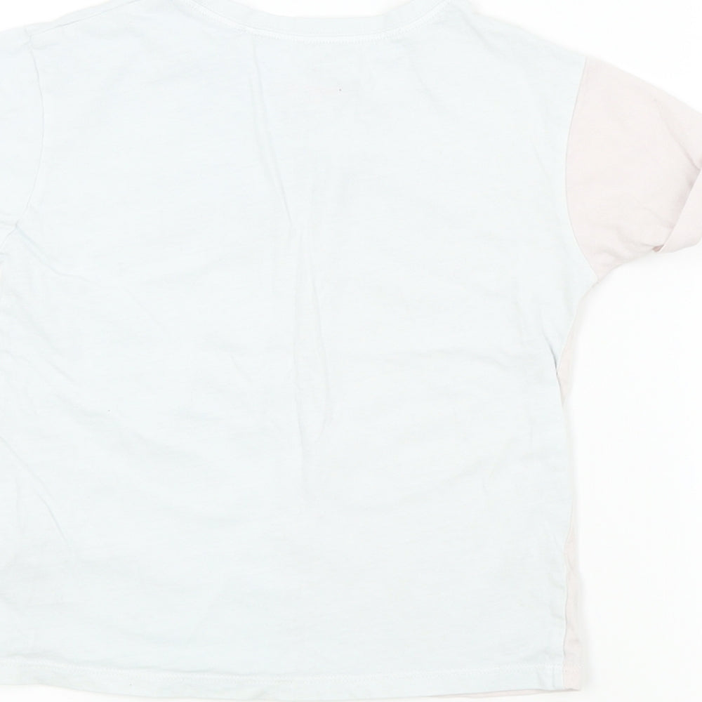 NEXT Girls Blue   Basic T-Shirt Size 4 Years  - dinasour