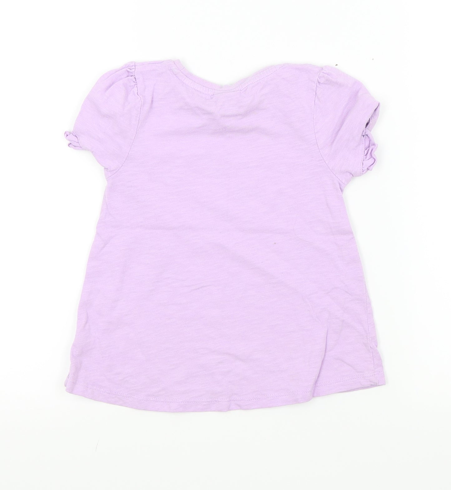 TU Girls Purple Colourblock  Basic T-Shirt Size 3-4 Years  - Disney Aladdin
