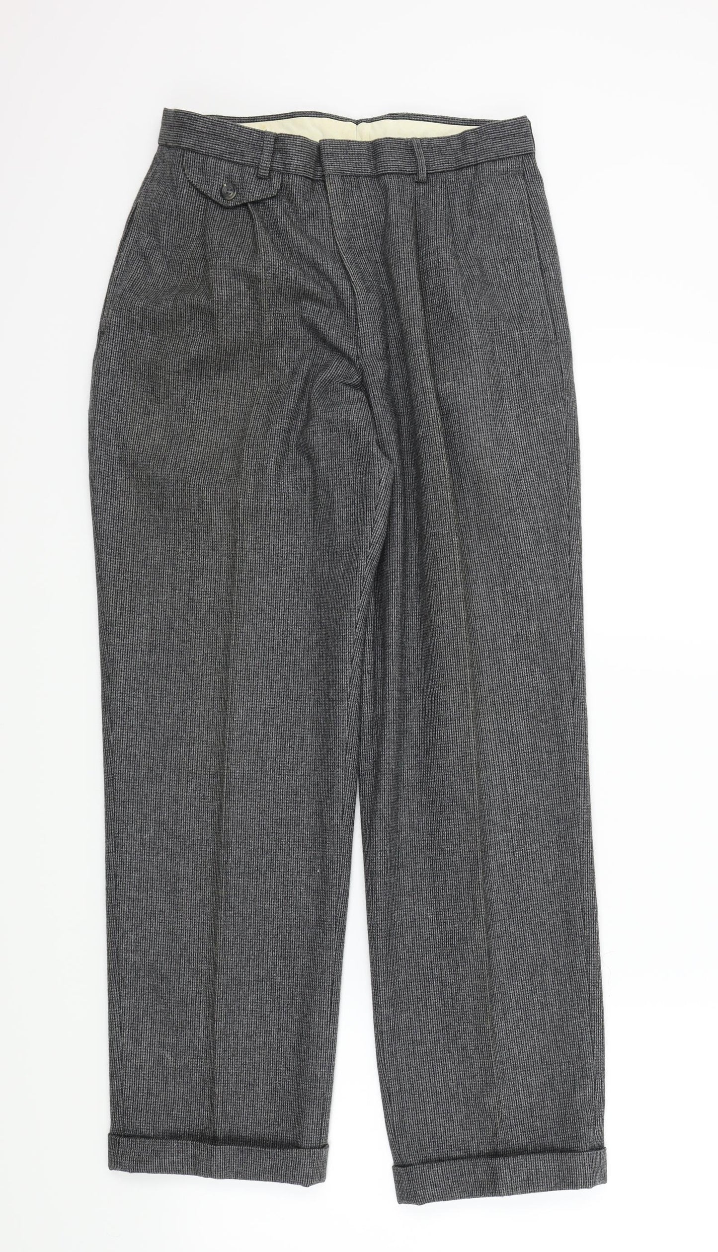 NICO Womens Grey Check  Trousers  Size 10 L26 in