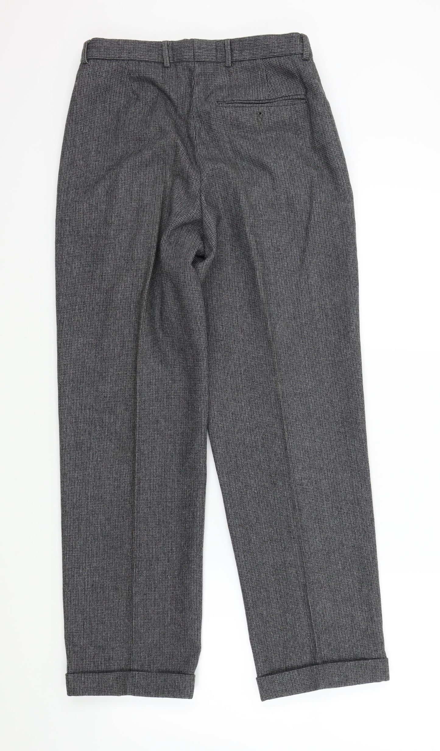 NICO Womens Grey Check  Trousers  Size 10 L26 in