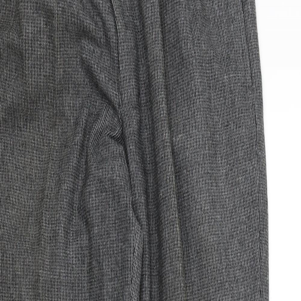 NICO Womens Grey Check  Trousers  Size 10 L26 in