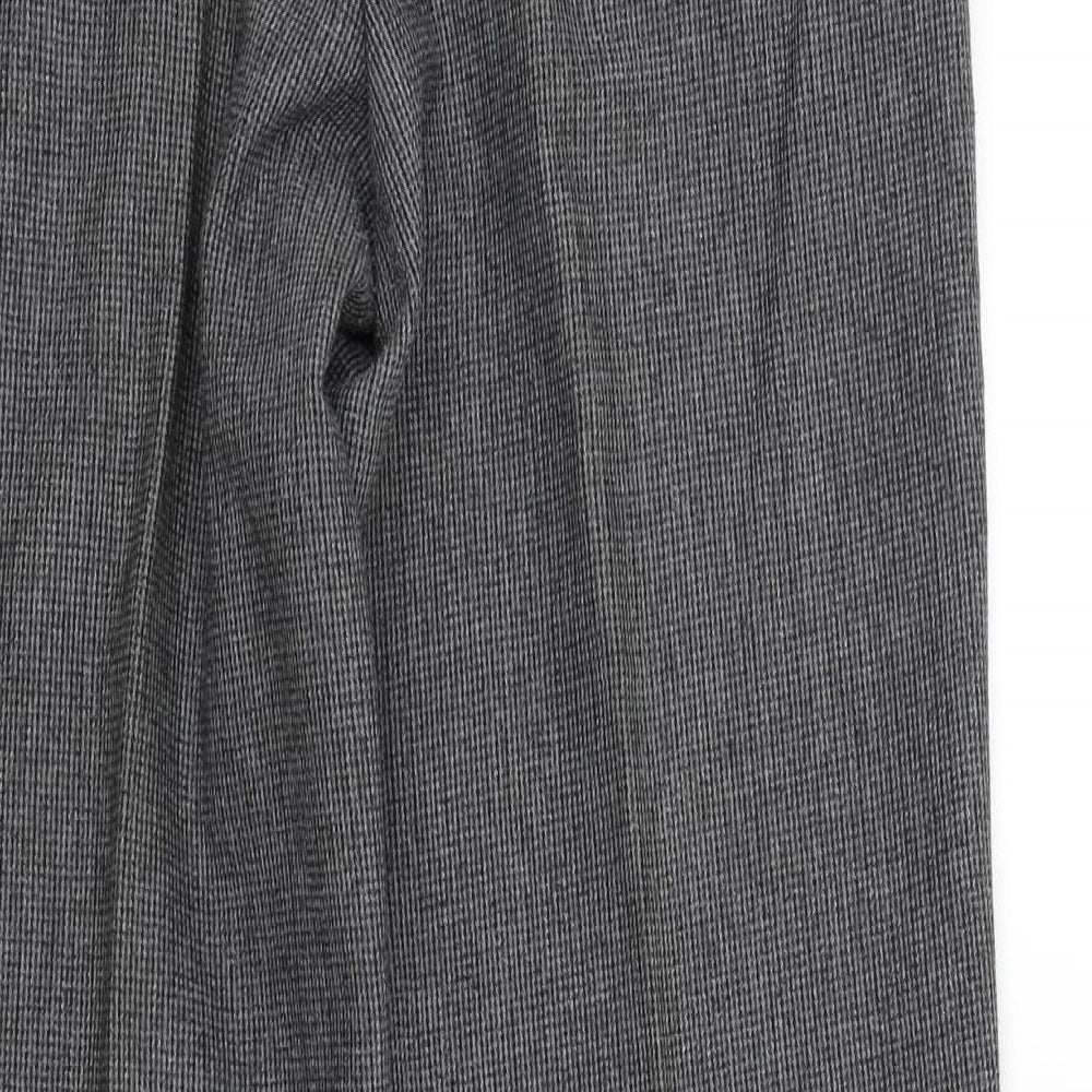 NICO Womens Grey Check  Trousers  Size 10 L26 in