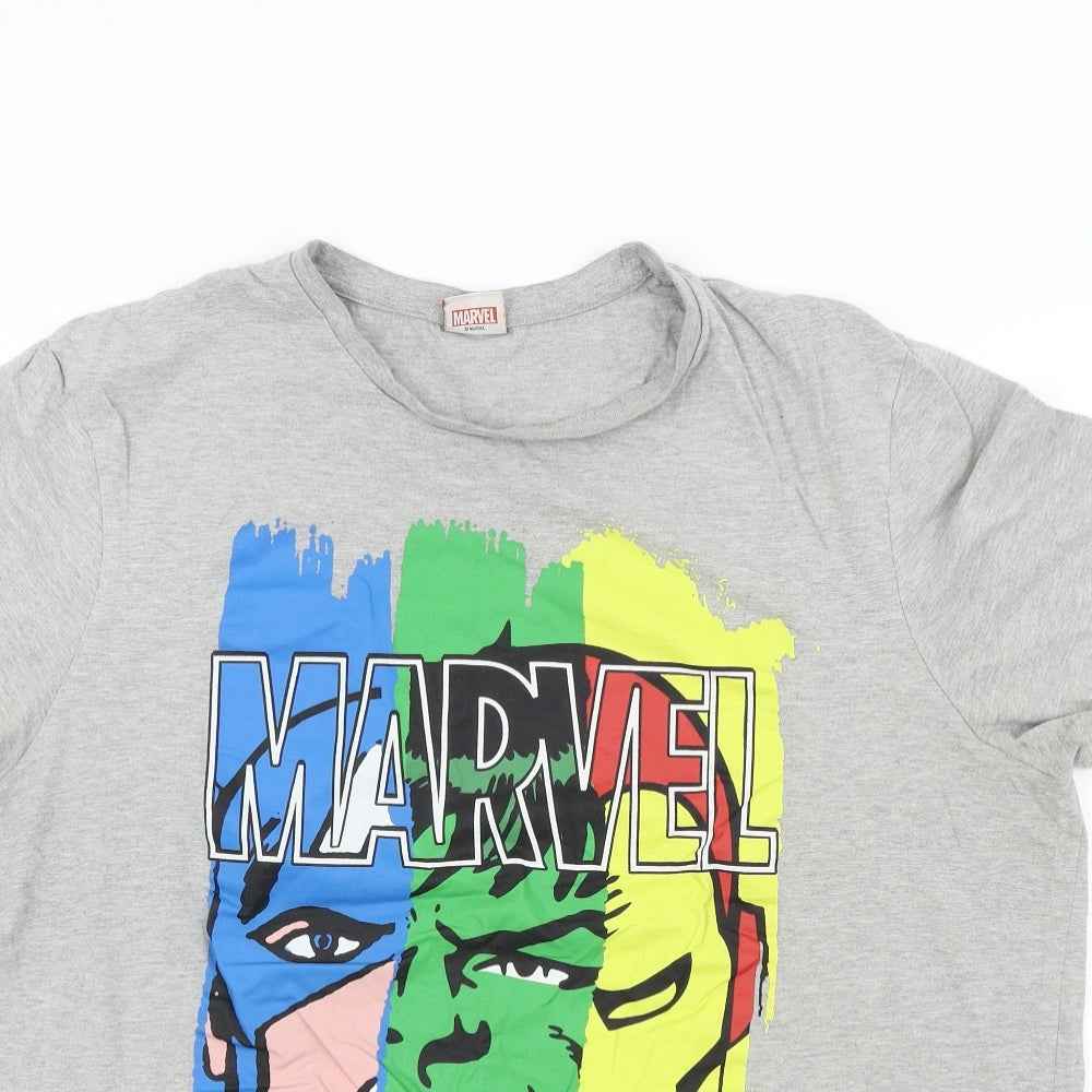 Marvel Mens Grey Colourblock   T-Shirt Size XL  - MARVEL