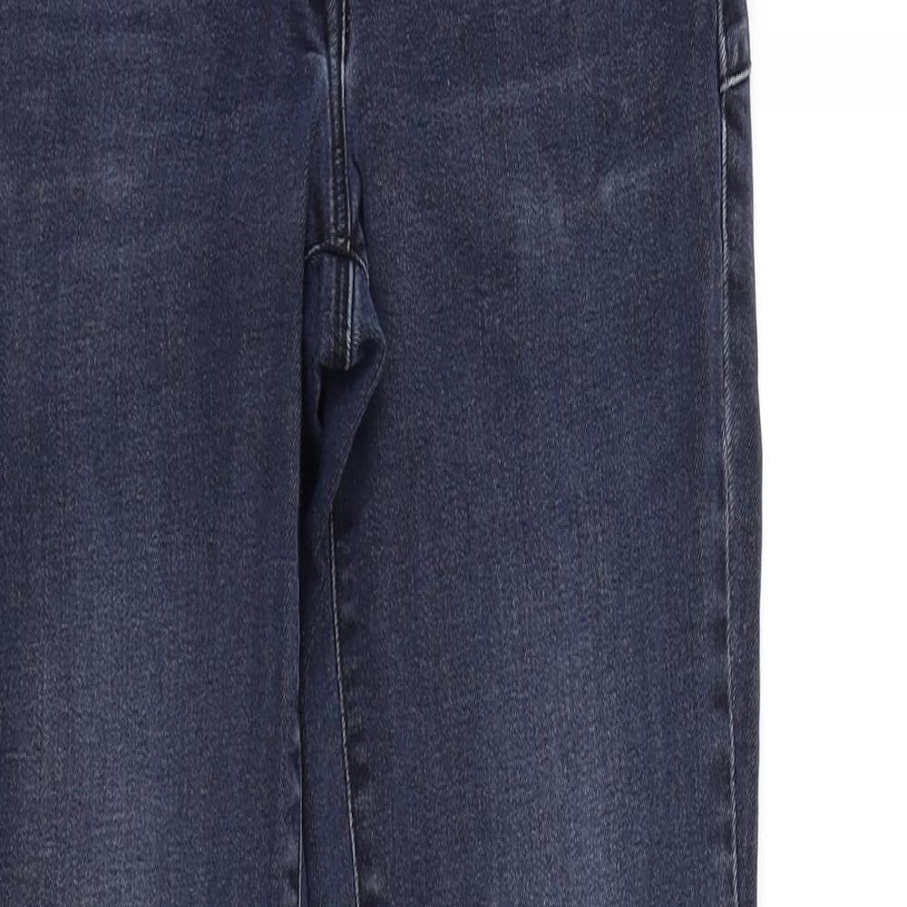 NEXT Womens Blue Houndstooth  Skinny Jeans Size 8 L29 in
