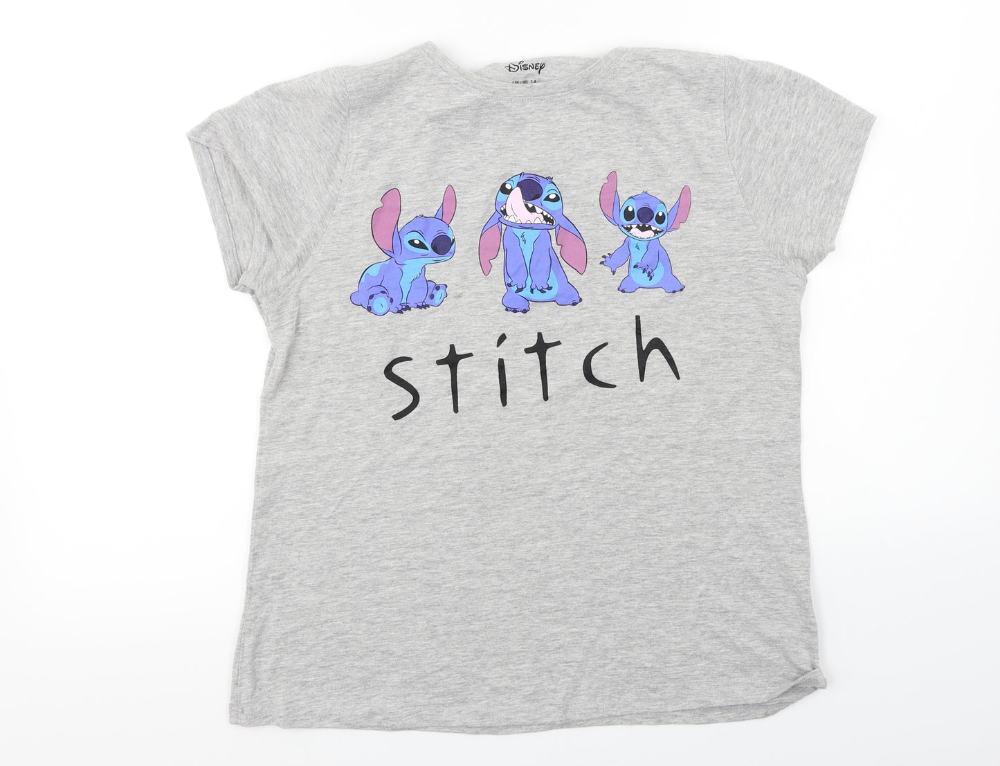 Disney  Girls Grey   Basic T-Shirt Size 14 Years