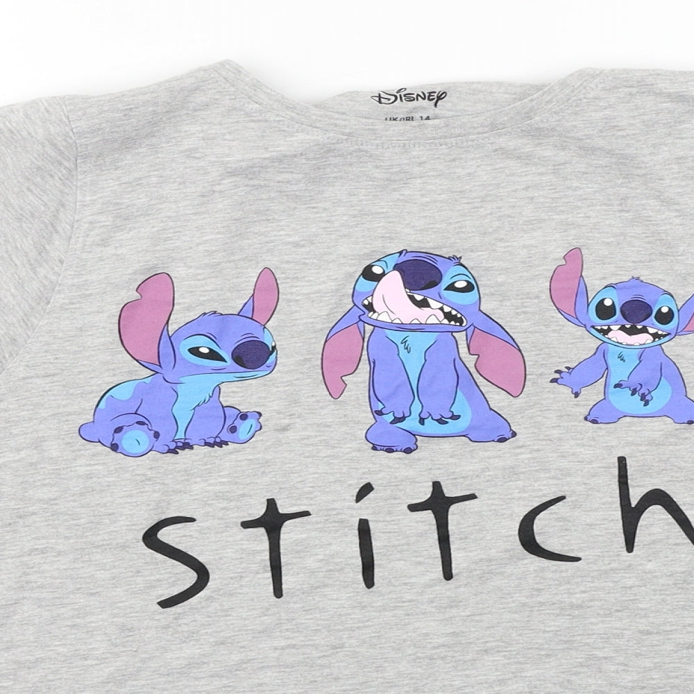 Disney  Girls Grey   Basic T-Shirt Size 14 Years