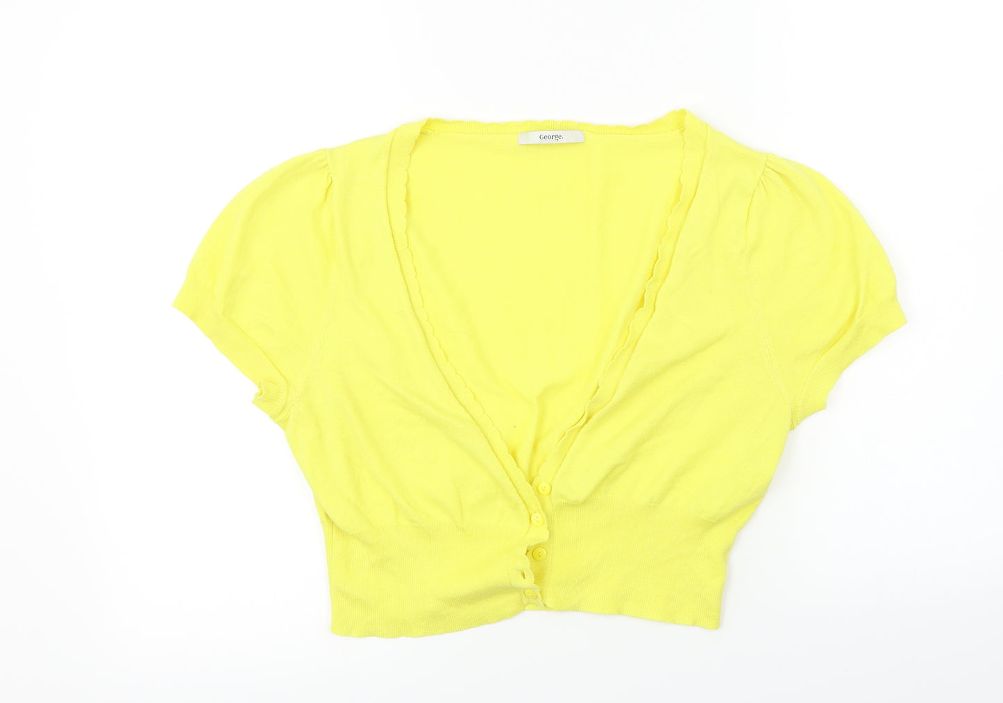 George  Womens Yellow   Cardigan Jumper Size 16