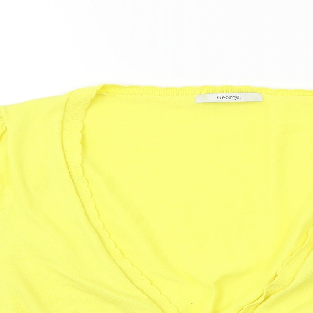 George  Womens Yellow   Cardigan Jumper Size 16