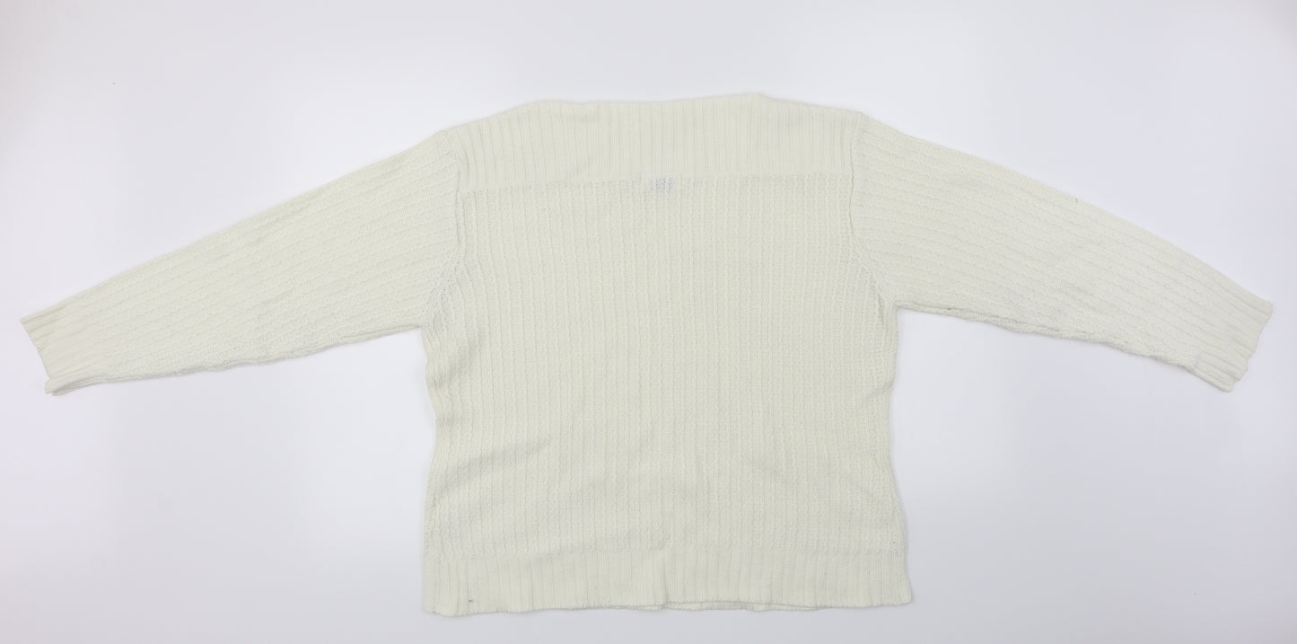 Editions  Womens Ivory   Pullover Jumper Size XL