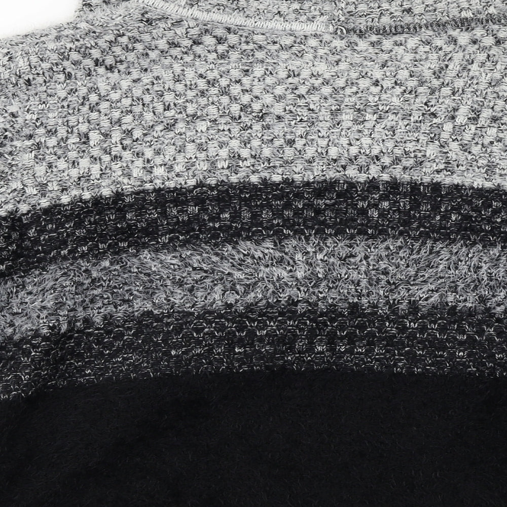 Roman  Womens Black Striped  Cardigan Jumper Size 18