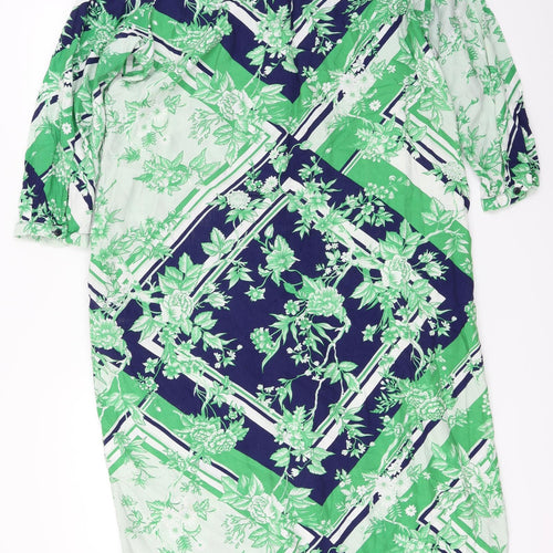 Warehouse  Womens Green Floral  A-Line  Size 16