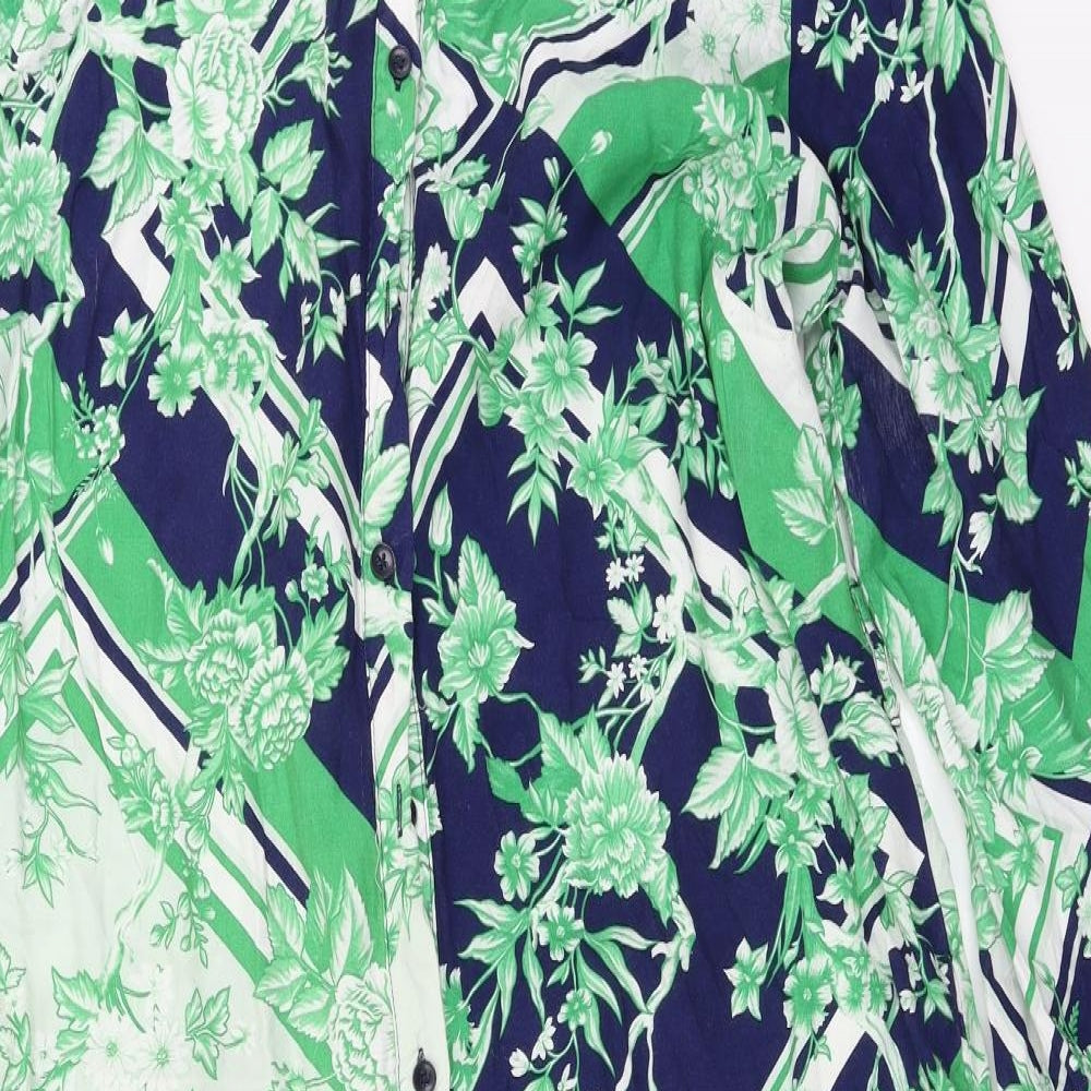 Warehouse  Womens Green Floral  A-Line  Size 16