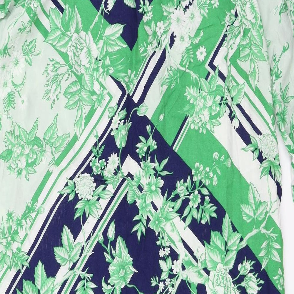 Warehouse  Womens Green Floral  A-Line  Size 16
