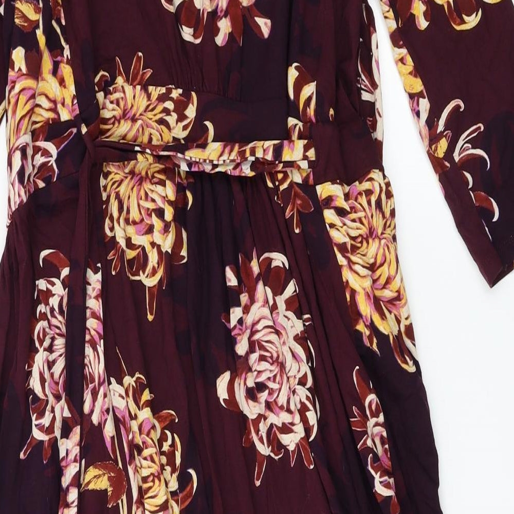 NEXT  Womens Purple Floral  A-Line  Size 14