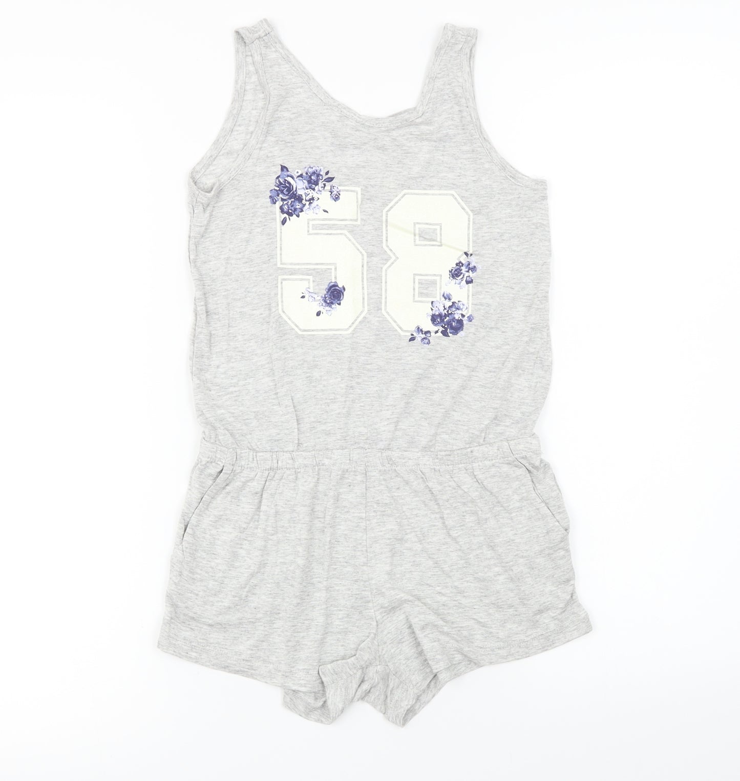 H&M  Girls Grey   Jumpsuit One-Piece Size 8-9 Years