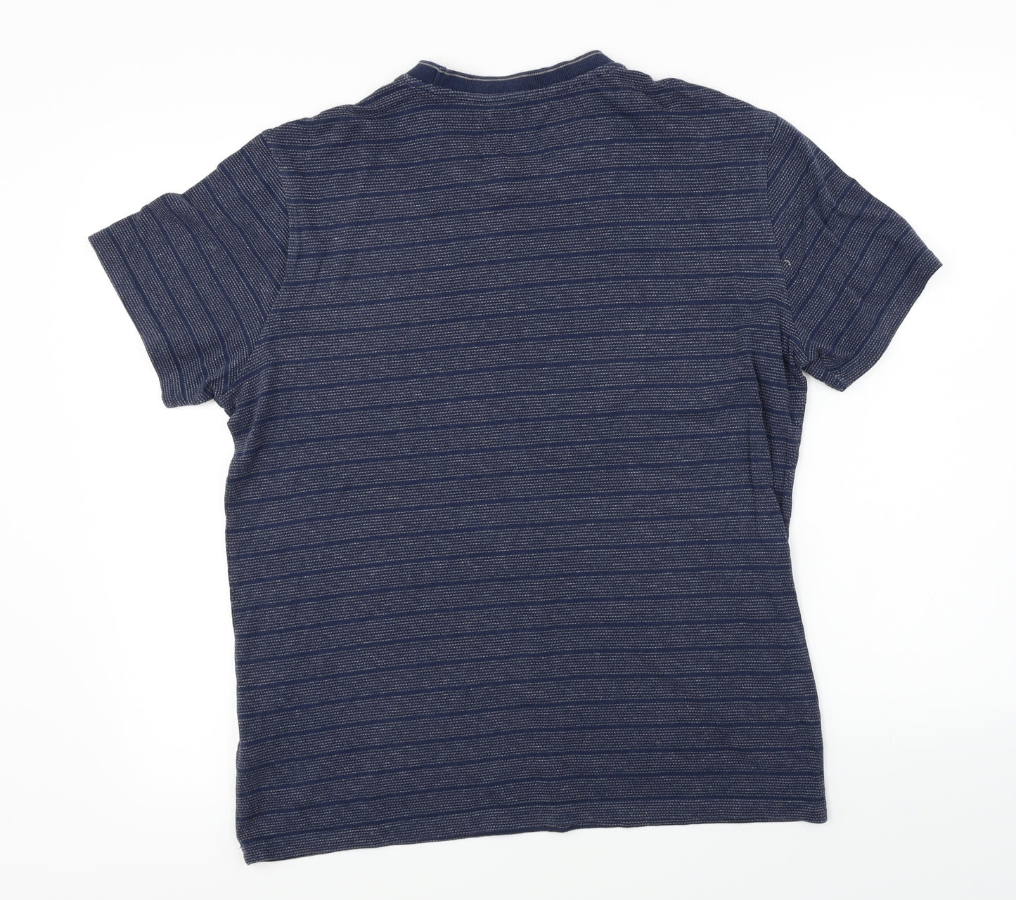 F&F  Mens Blue Striped   T-Shirt Size M