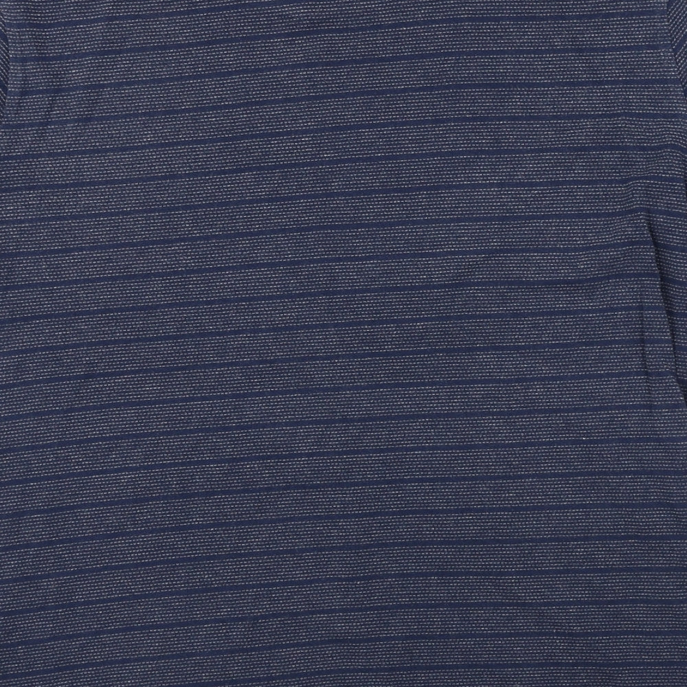 F&F  Mens Blue Striped   T-Shirt Size M