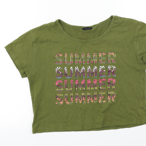 M&Co Girls Green   Basic T-Shirt Size 13 Years
