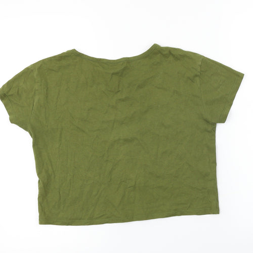 M&Co Girls Green   Basic T-Shirt Size 13 Years