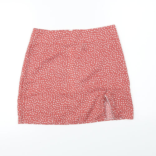 SheIn  Womens Pink Polka Dot  A-Line Skirt Size L