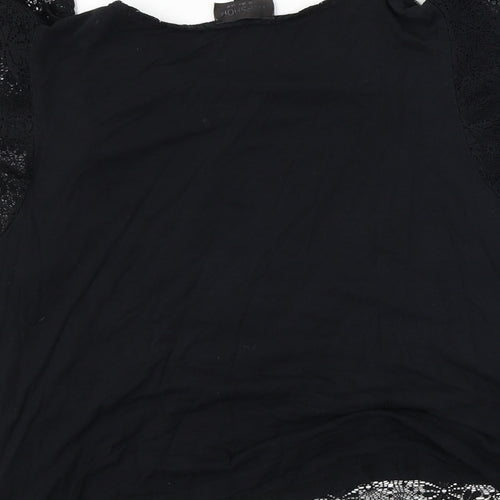 Topshop  Womens Black   Basic T-Shirt Size 10
