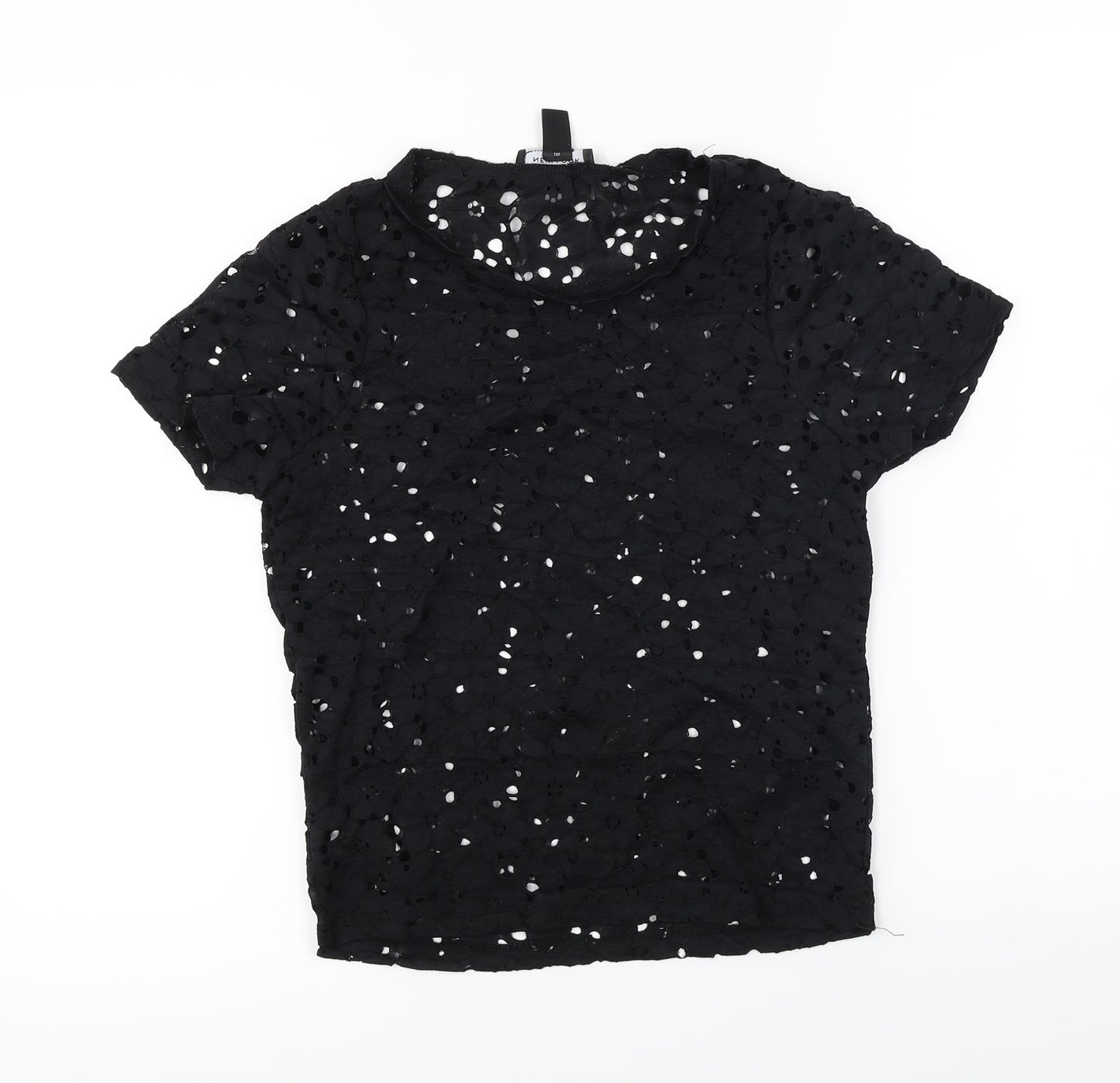 New Look  Womens Black Floral  Basic T-Shirt Size 8