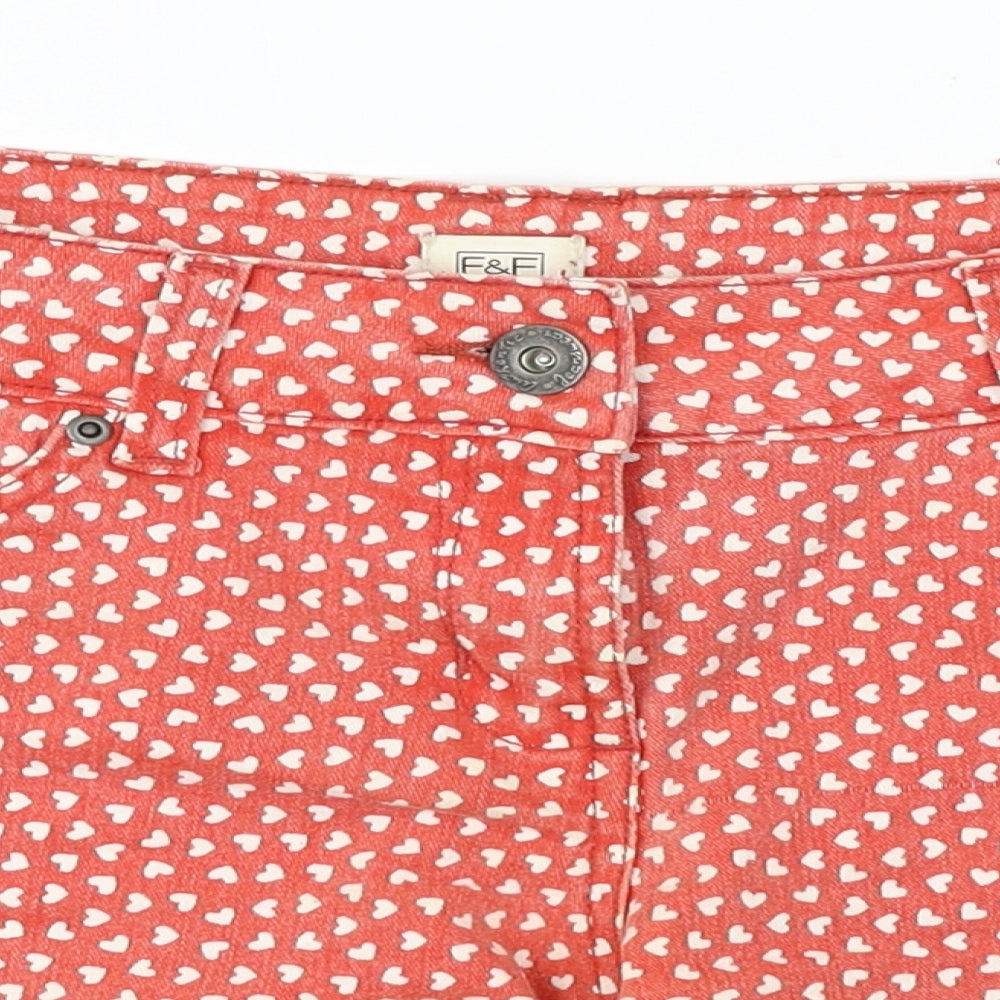 F&F Womens Red   Cut-Off Shorts Size 28 in