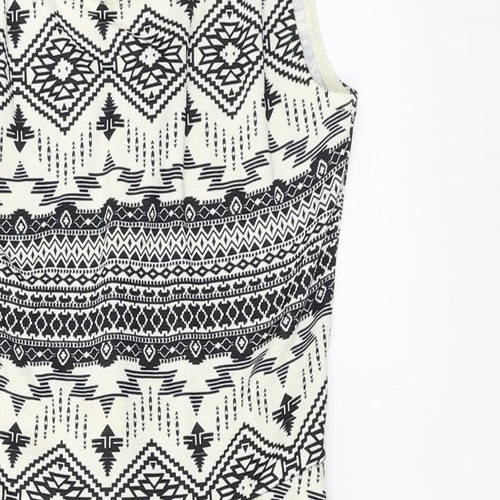 H&M Womens Ivory Herringbone  A-Line  Size 10