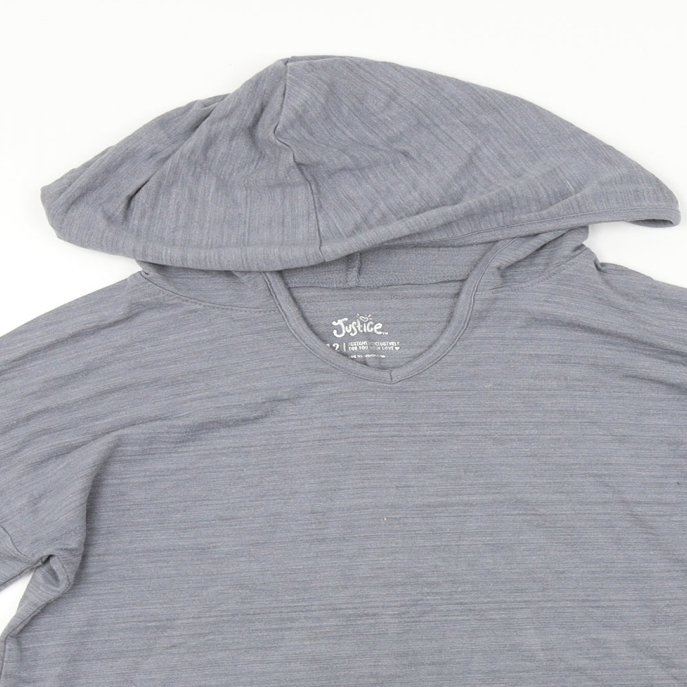 Justice  Womens Grey   Pullover Hoodie Size 14