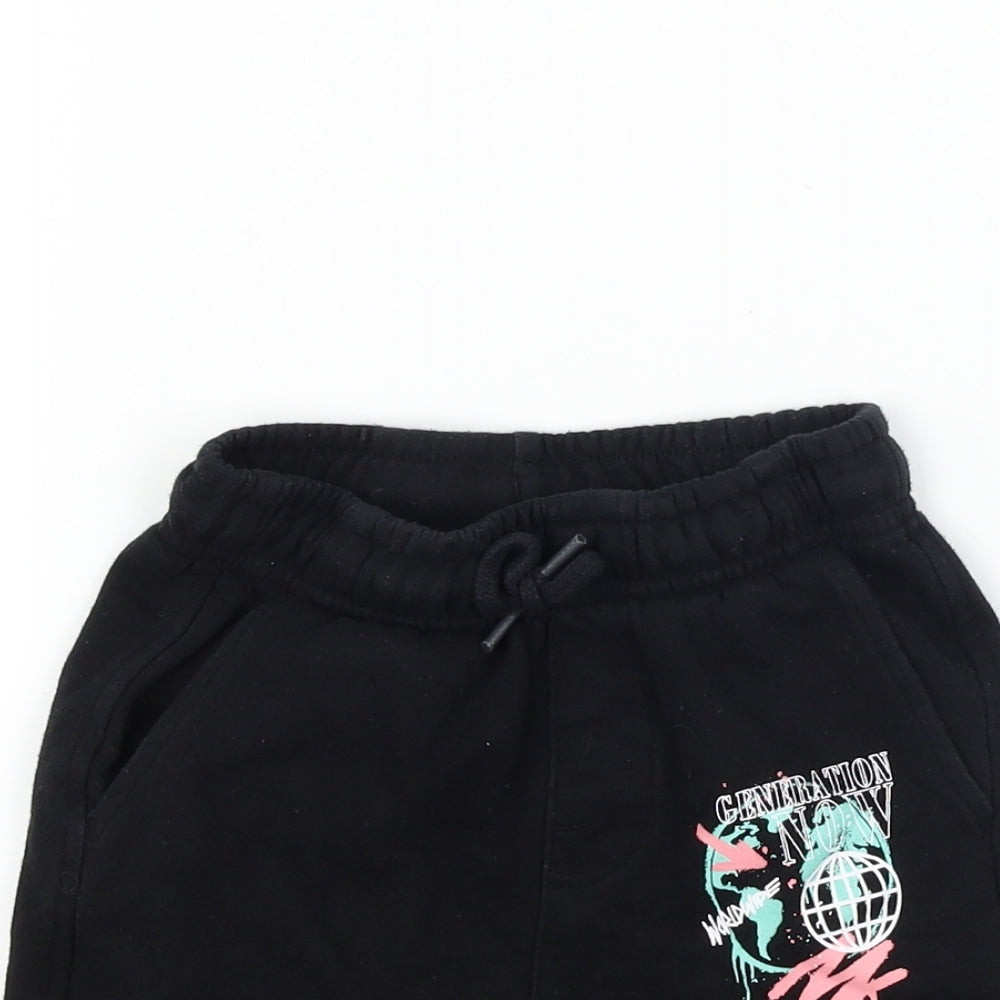 George  Girls Black   Sweat Shorts Size 4-5 Years