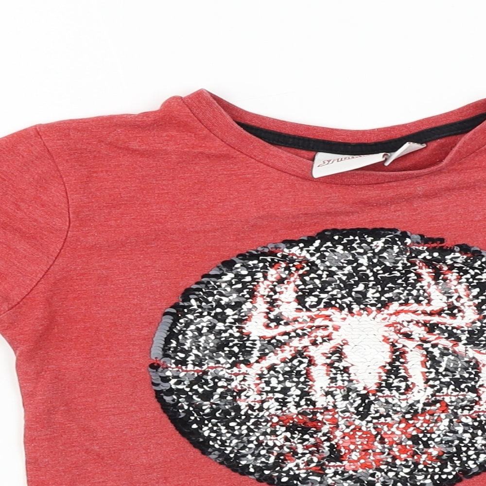 Marvel  Boys Red   Basic T-Shirt Size 3-4 Years