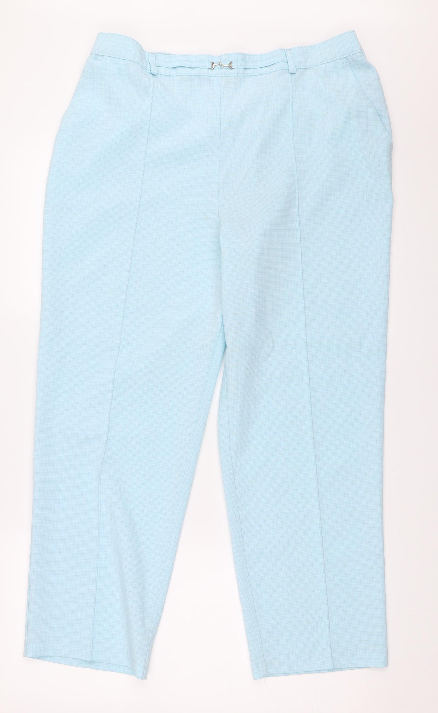 Marks and Spencer Womens Blue   Capri Trousers Size 16 L26 in