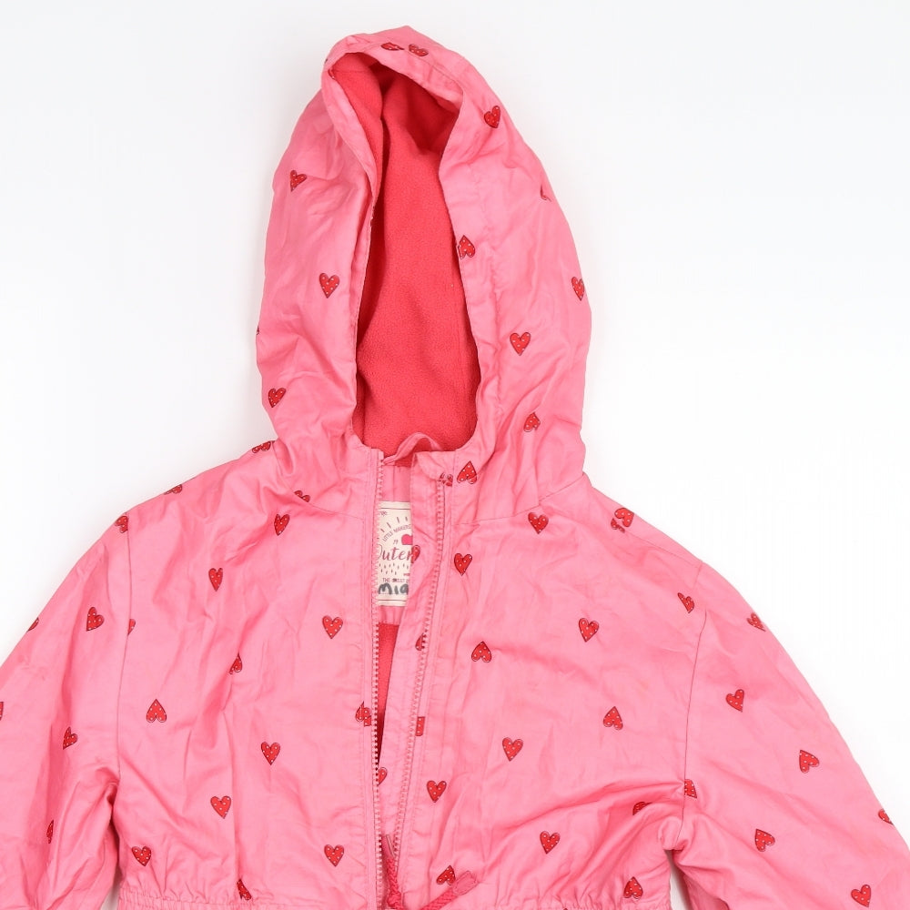George Girls Pink   Rain Coat Coat Size 9-10 Years