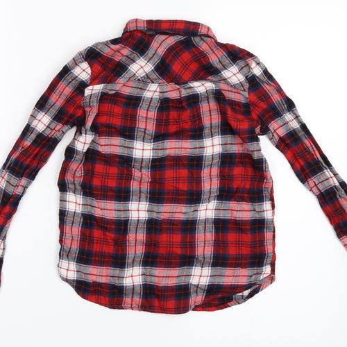 H&M Boys Red Check  Basic Button-Up Size 7-8 Years