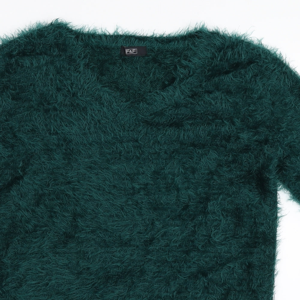 F&F Womens Green   Pullover Jumper Size 10