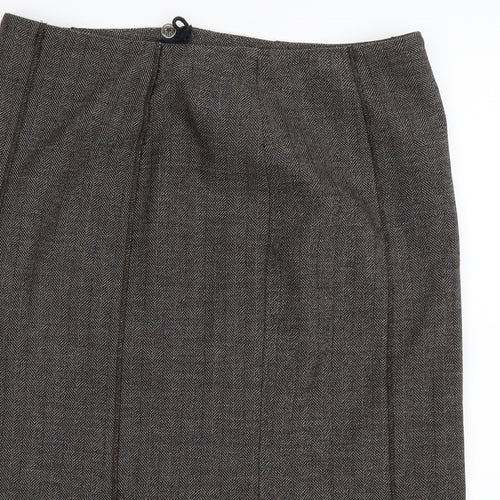 Marks and Spencer Womens Brown   Straight & Pencil Skirt Size 10