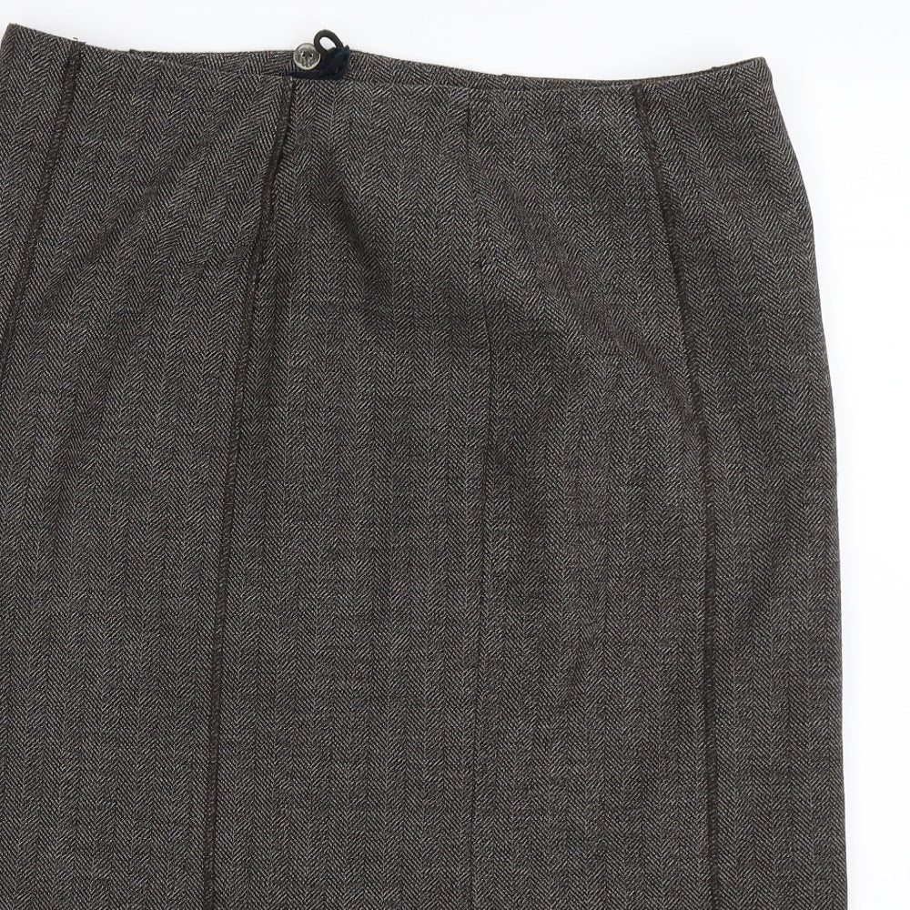 Marks and Spencer Womens Brown   Straight & Pencil Skirt Size 10
