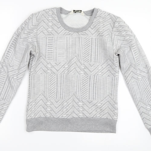 Miss Selfridge Womens Grey   Pullover Sweatshirt Size 8
