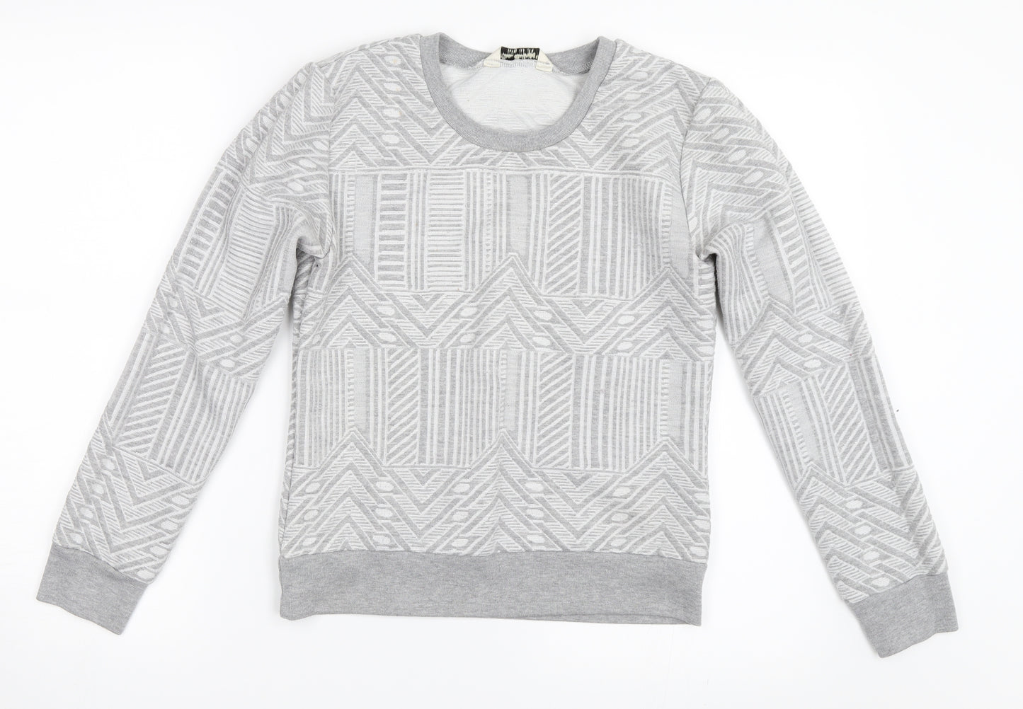 Miss Selfridge Womens Grey   Pullover Sweatshirt Size 8