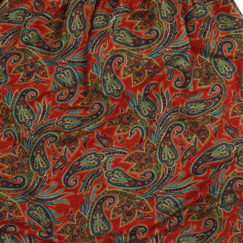 MYB Womens Red Paisley  Flare Skirt Size 14