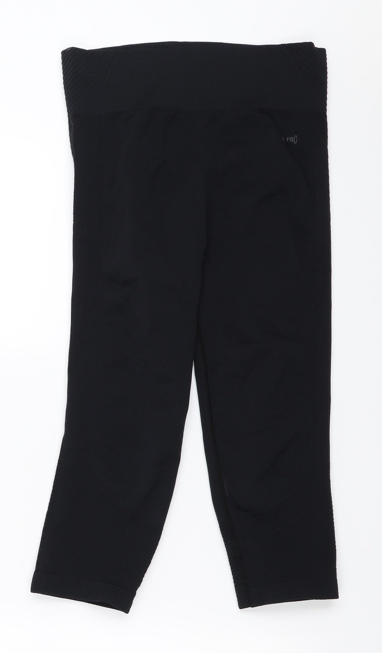 USA Pro Womens Black   Cropped Leggings Size 10 L18 in