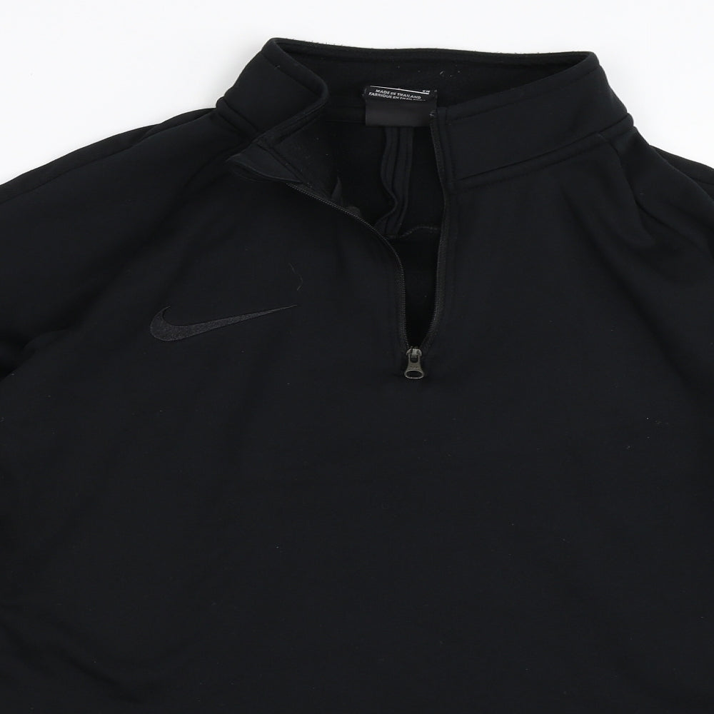 Nike Womens Black   Henley Sweatshirt Size S