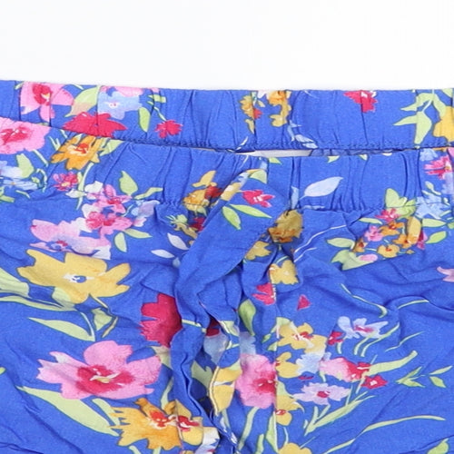 Primark Womens Blue Floral  Top Lounge Pants Size M