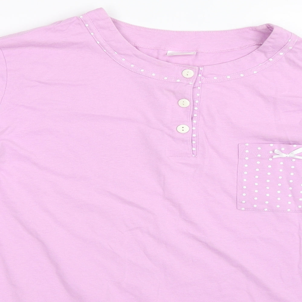 Damart Womens Purple Solid  Top Pyjama Top Size M