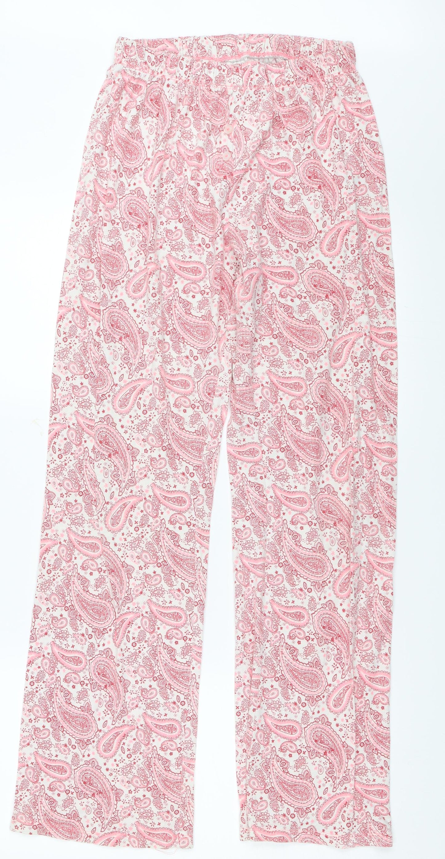 Primark Womens Pink Paisley  Top Pyjama Pants Size M