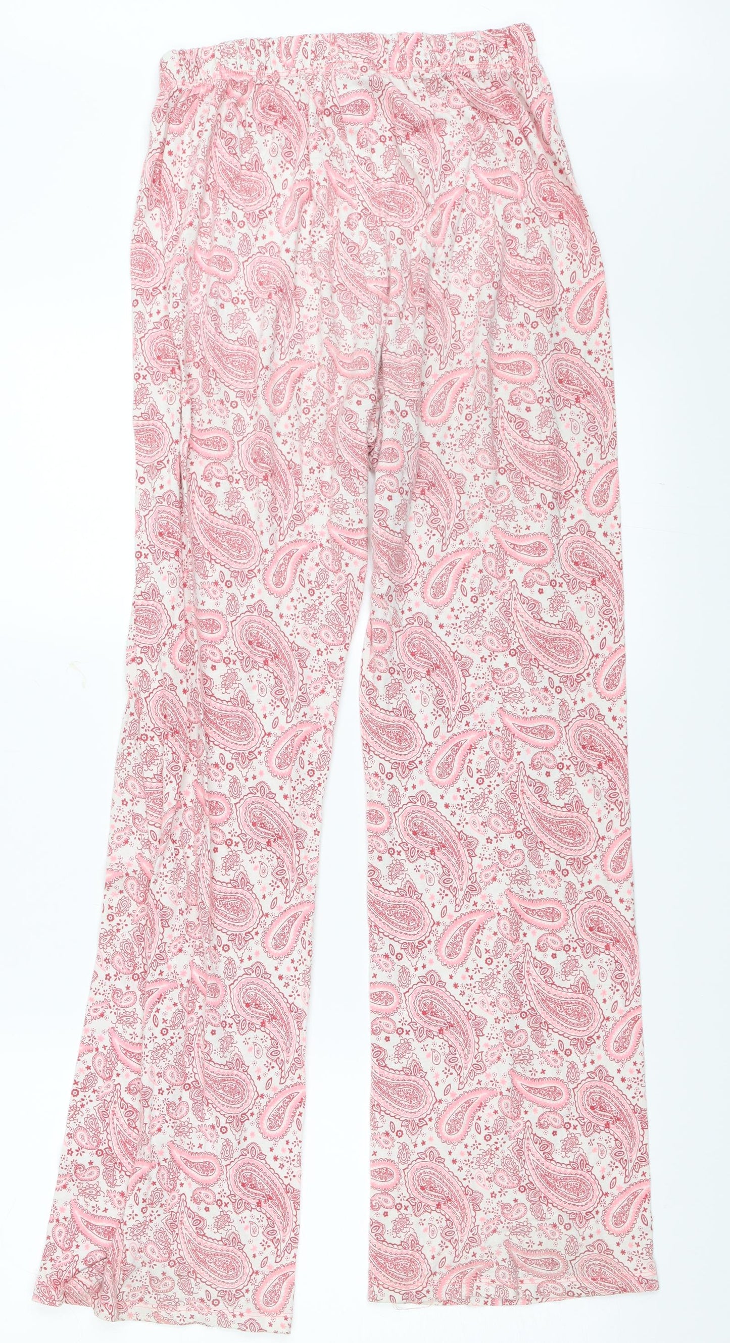 Primark Womens Pink Paisley  Top Pyjama Pants Size M