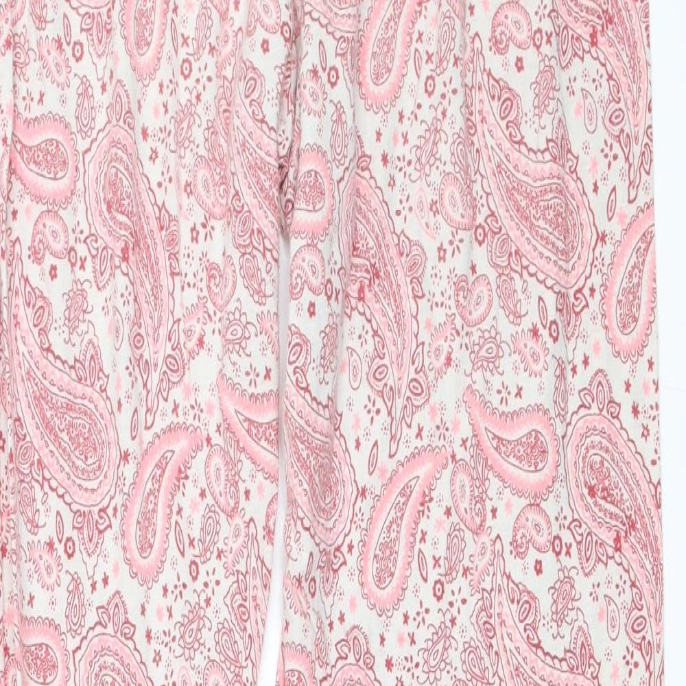 Primark Womens Pink Paisley  Top Pyjama Pants Size M